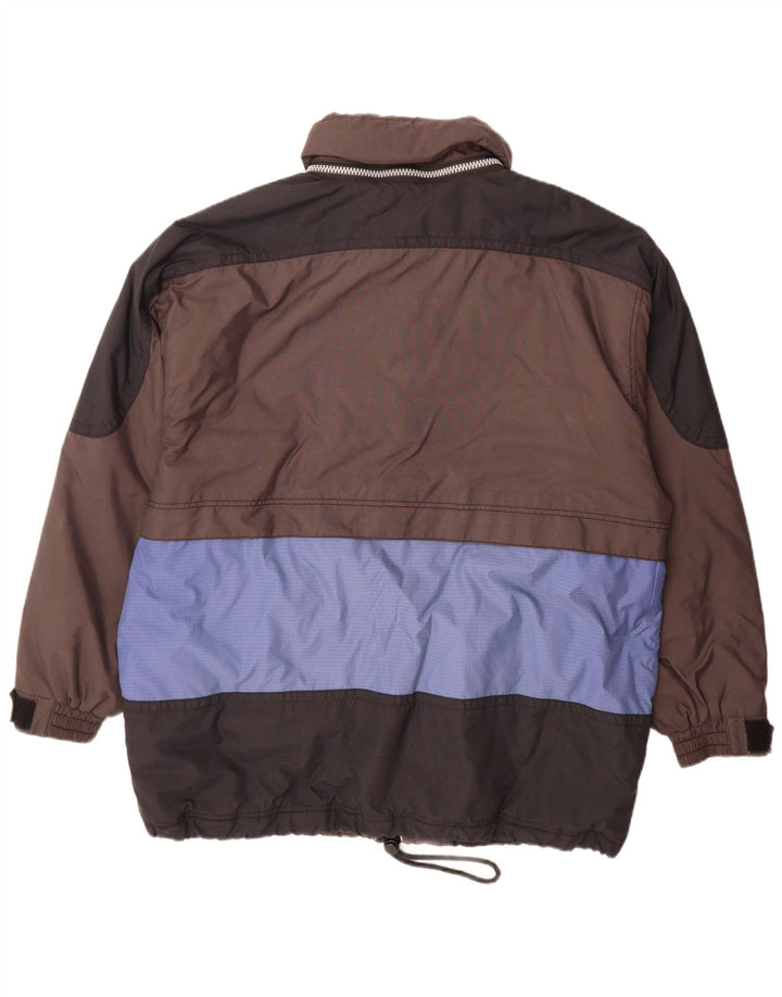 C&A Veste de ski à capuche Rodeo pour homme UK 44 2XL Marron Colorblock Nylon