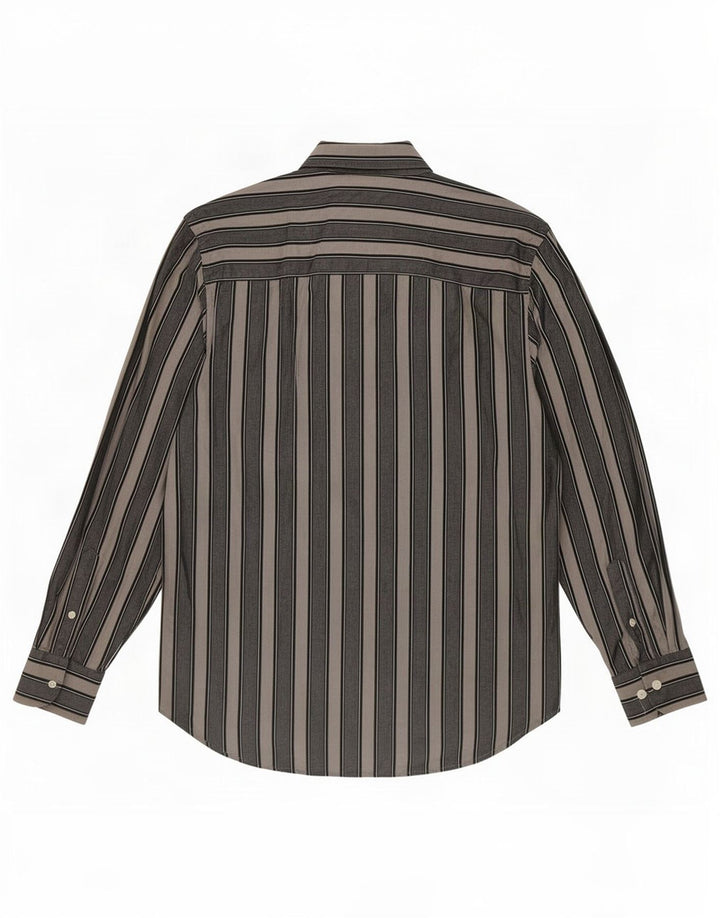 Chemise homme Lerros coton rayé gris moyen