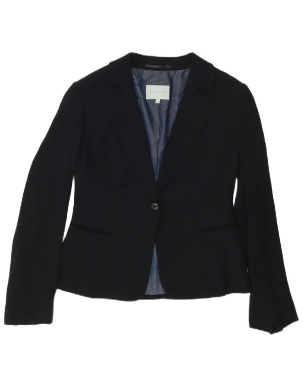 Jigsaw Veste blazer à 1 bouton pour femme UK 14 Noir moyen