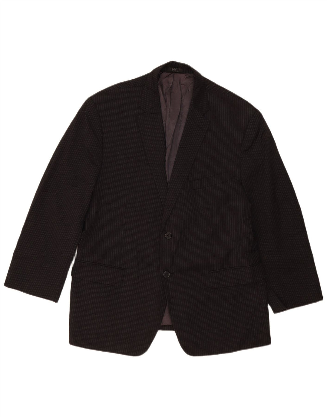 Tommy Hilfiger Veste blazer à 2 boutons pour homme UK 40 Grande laine à fines rayures noires