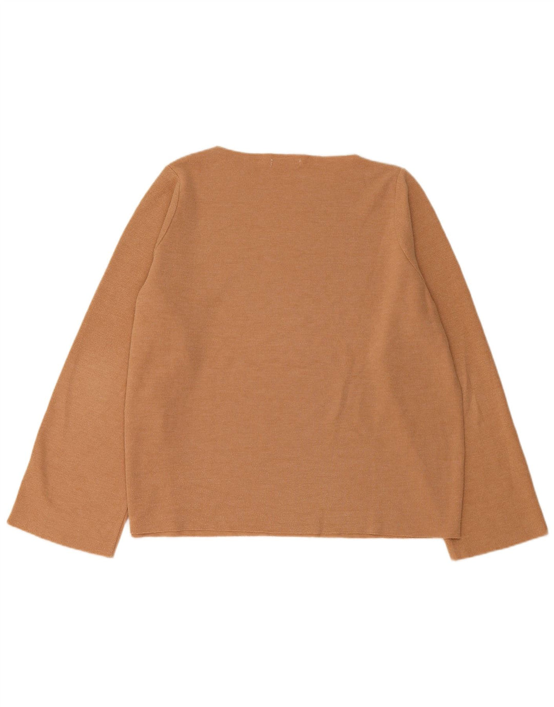 Zara Femme Haut Oversize Manches Longues UK 16 Grand Coton Marron