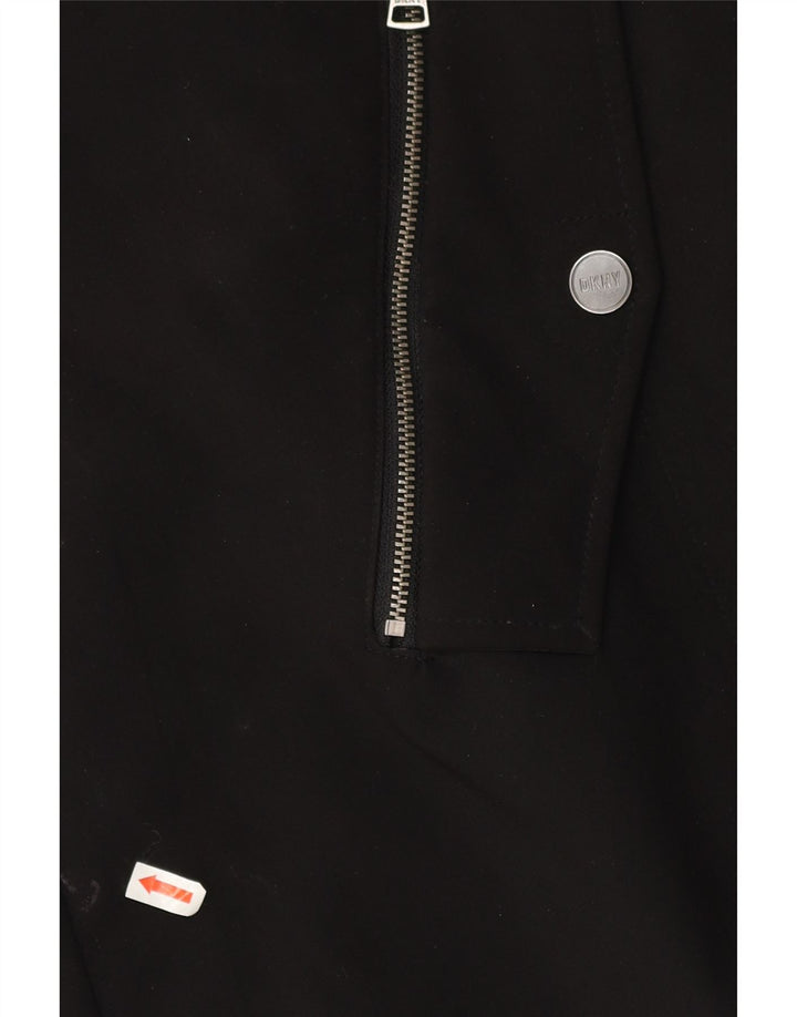 Dkny Parka à capuche pour femme UK 18 XL Noir Polyester