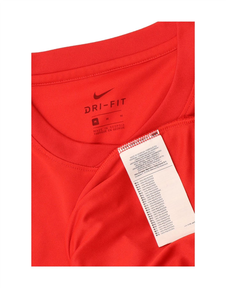 NIKE Mens Dri Fit T-Shirt Top Medium Red Polyester Vintage Nike and Second-Hand Nike from Messina Hembry 