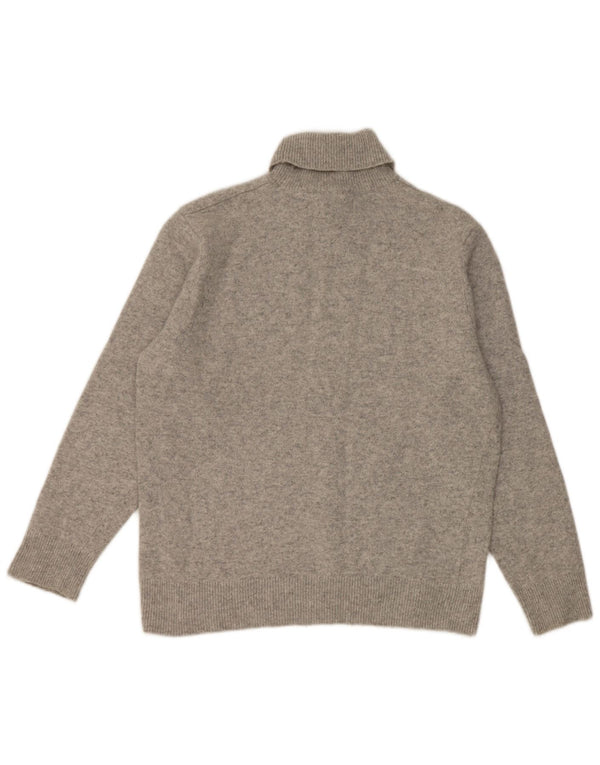 Barbour Pull col roulé pour femme UK 18 XL Laine mouchetée gris
