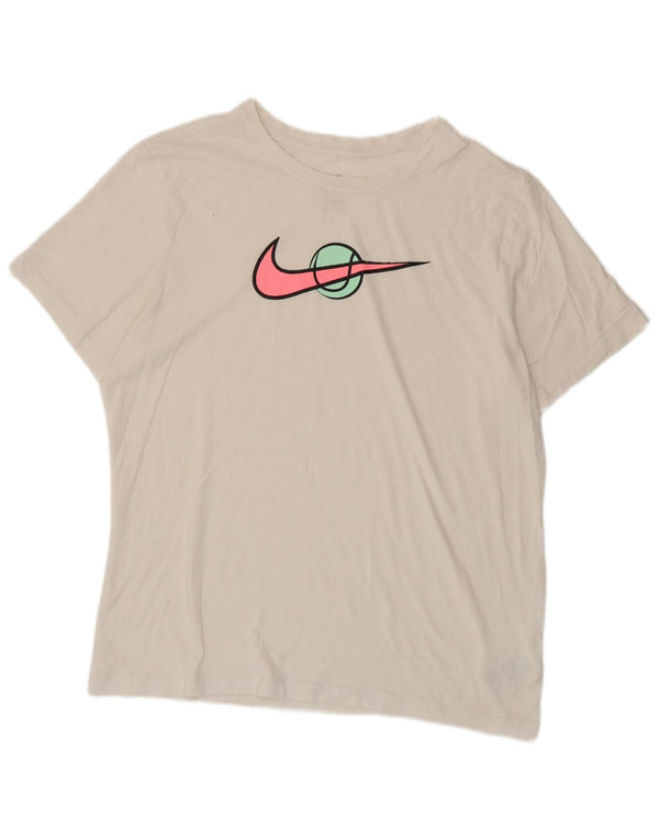 Nike T-shirt graphique pour homme en coton blanc Taille L