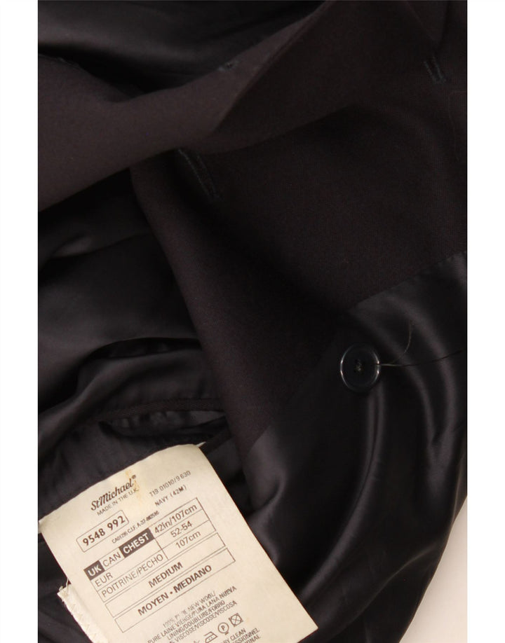 Marks & Spencer Veste blazer double boutonnage pour homme UK 42 Large Bleu marine