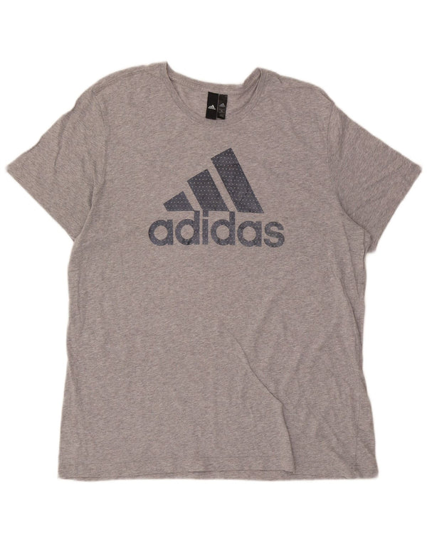 Adidas Mens Graphic T-Shirt Top XL Gris Coton