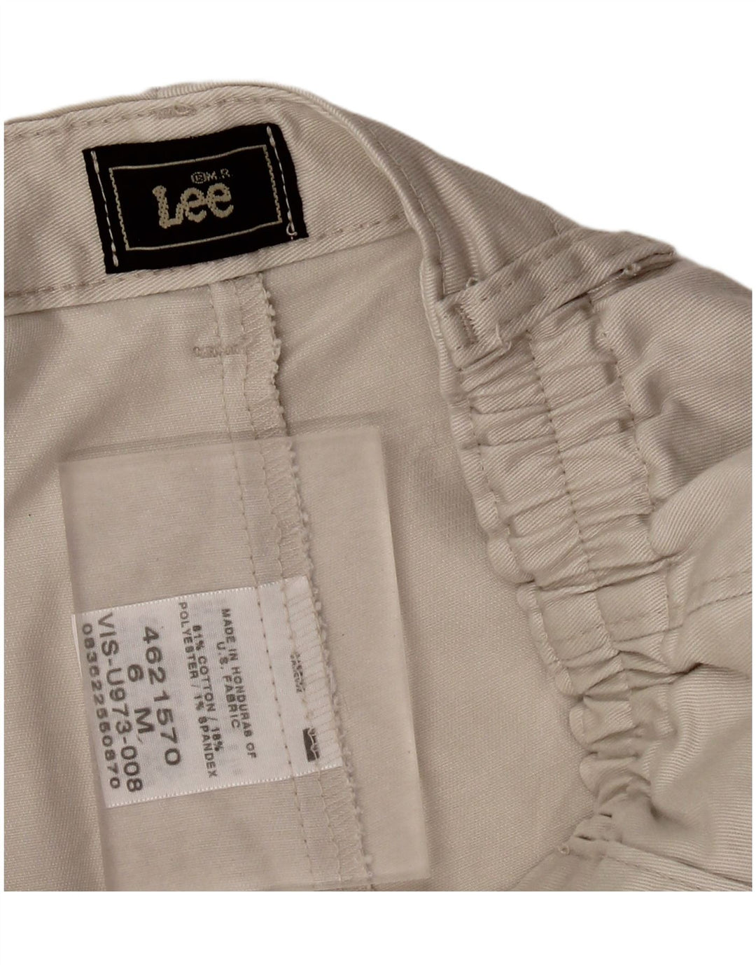LEE Short chino à chevilles pour femme US 6 Medium W26 Gris Coton