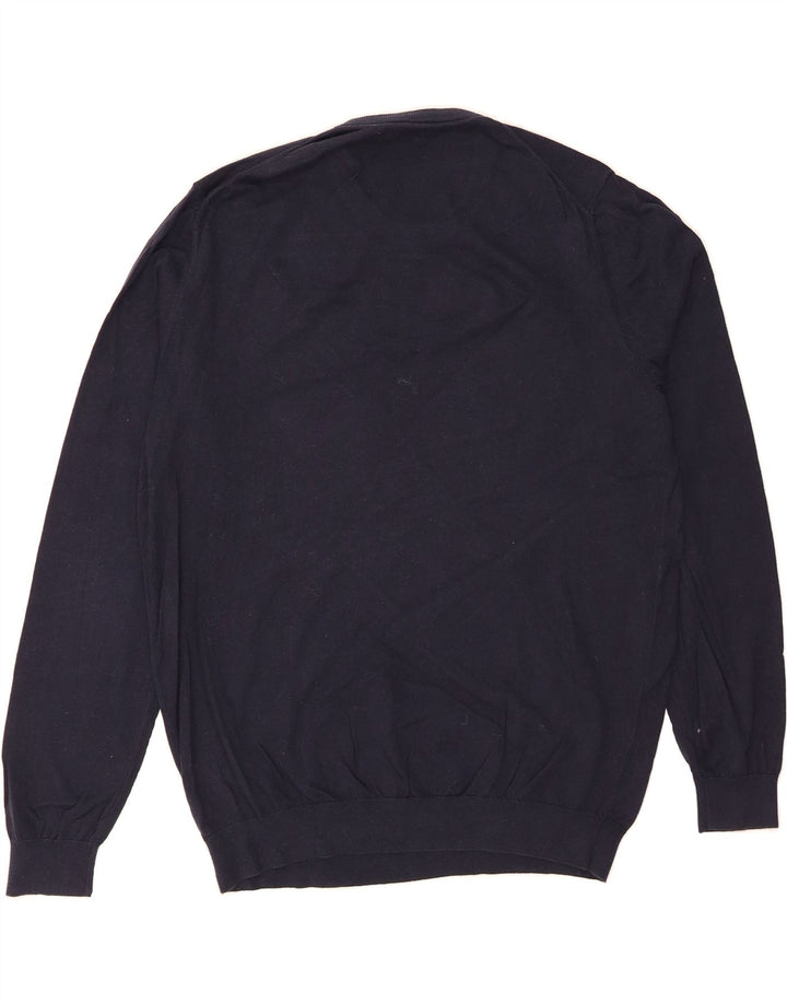 MASSIMO DUTTI Mens Crew Neck Jumper Sweater 2XL Navy Blue Cotton Vintage Massimo Dutti and Second-Hand Massimo Dutti from Messina Hembry 