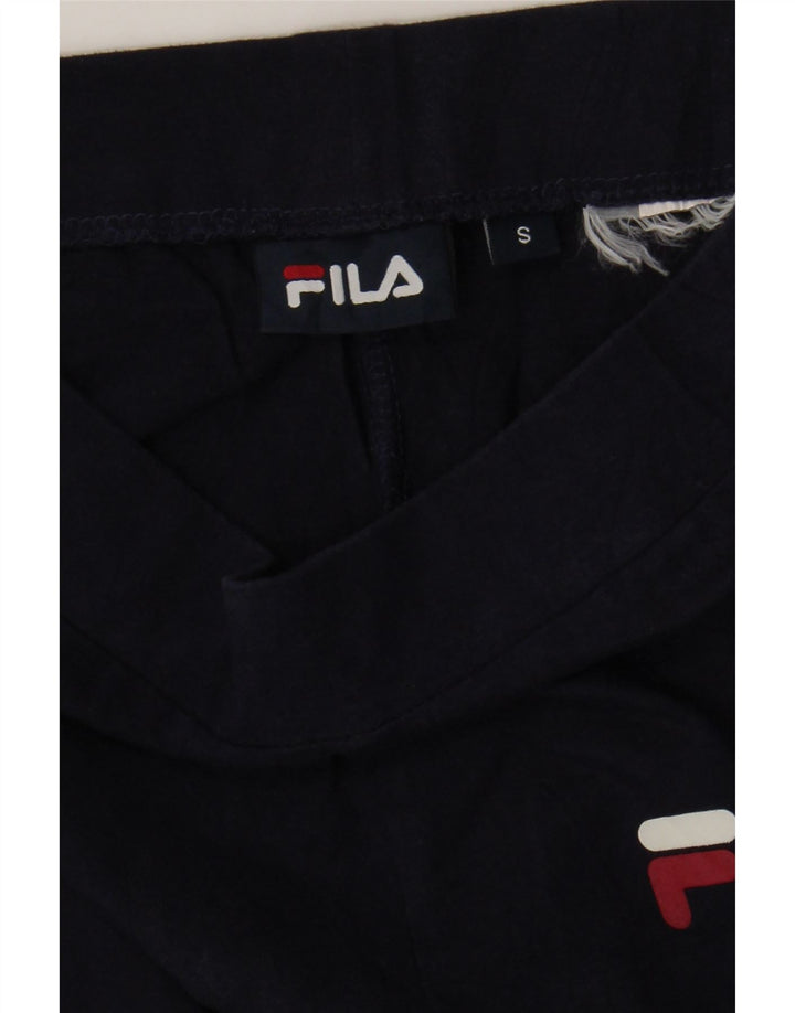 FILA Womens Leggings UK 10 Small  Navy Blue Vintage Fila and Second-Hand Fila from Messina Hembry 