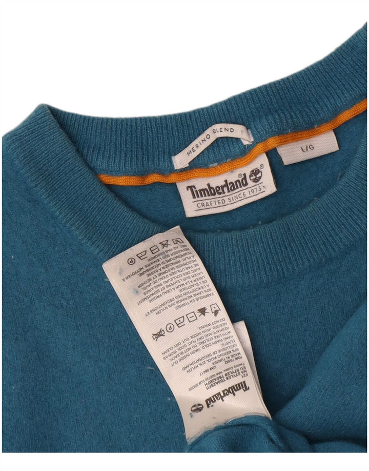 Timberland Pull ras du cou pour femme UK 16 Large Bleu Laine