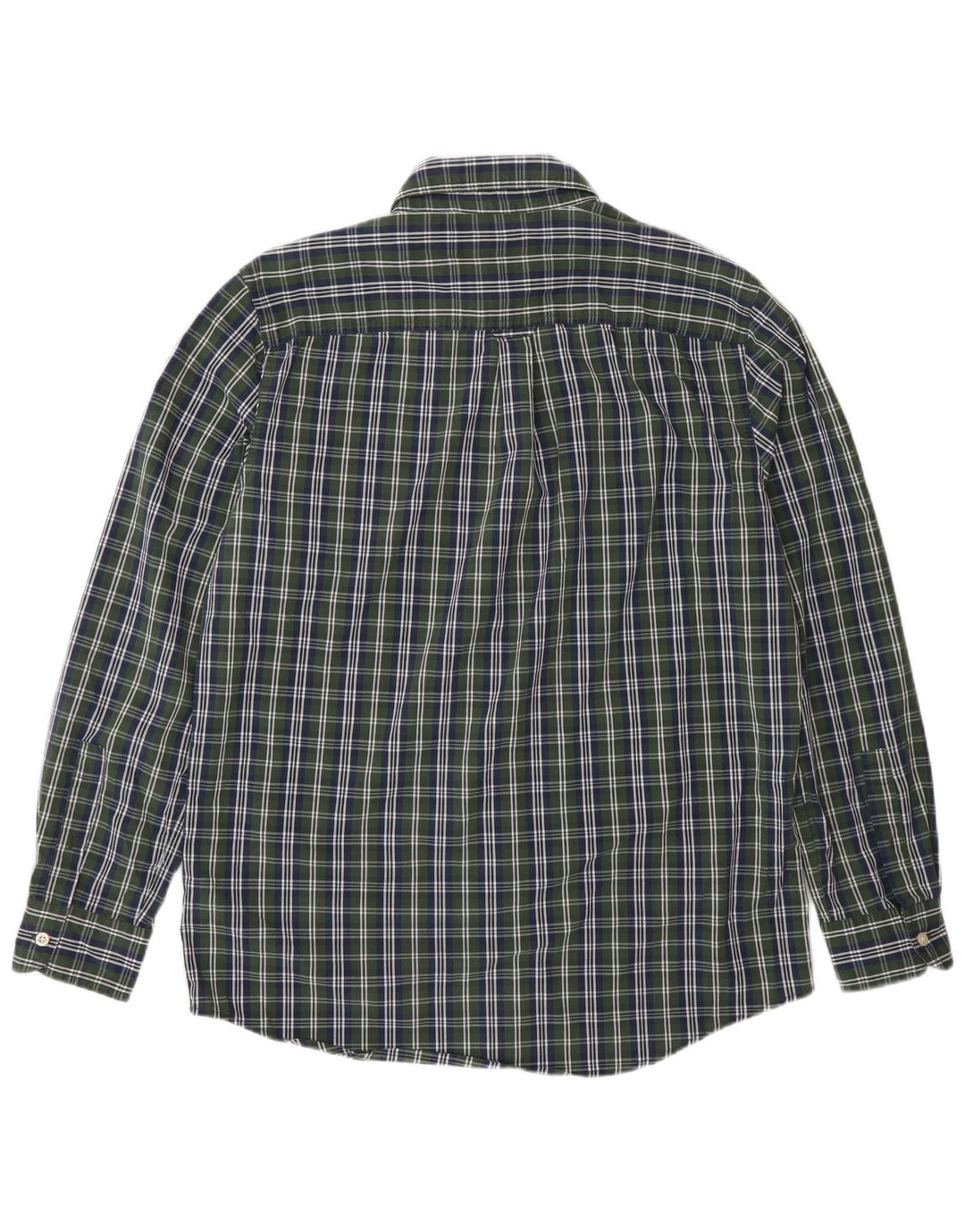 Chaps Chemise Homme Easy Care Coton à Carreaux Vert Moyen