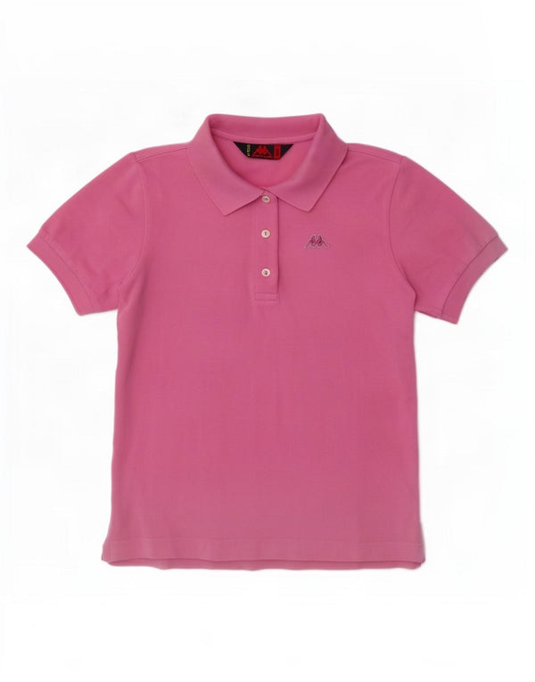 Kappa Polo Femme UK 10 Petit Rose Coton