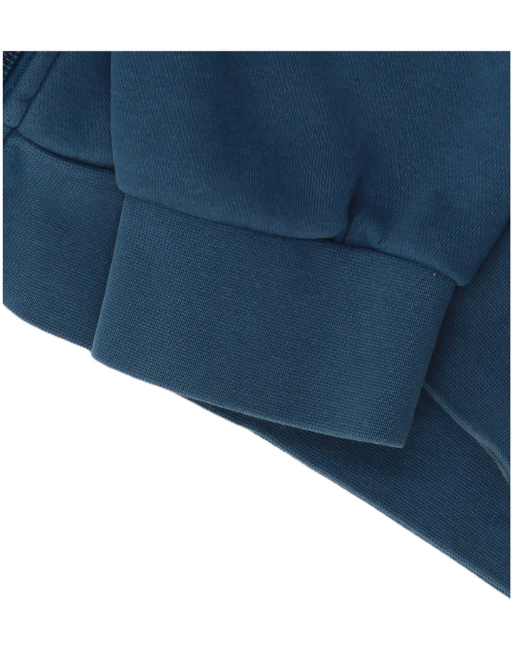 Adidas Pull à capuche zippé pour homme Large Bleu Colorblock Polyester