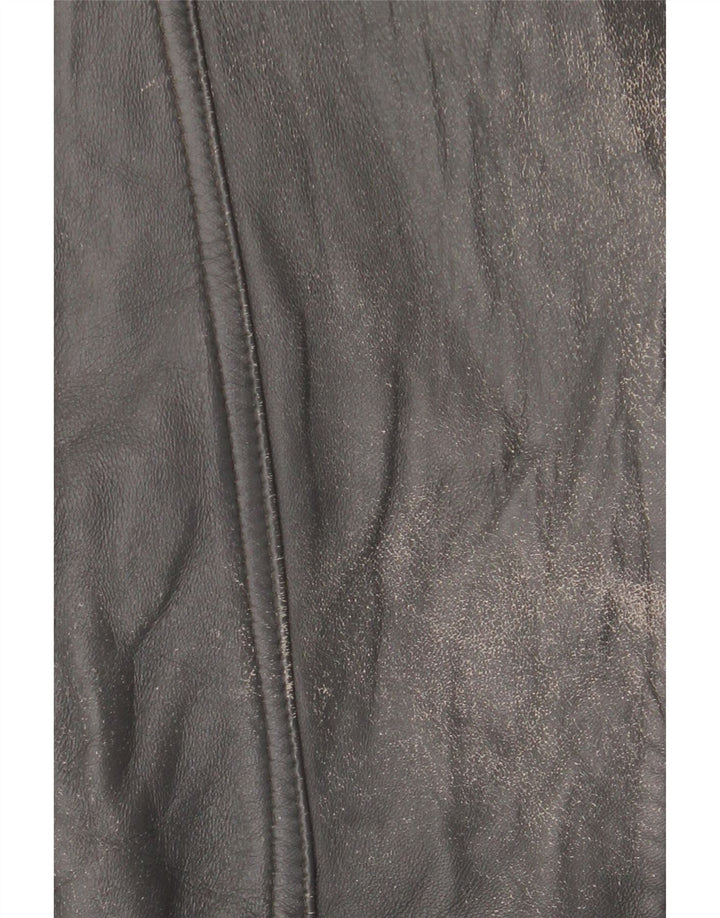 veste en cuir homme vintage IT 56 3XL Noir