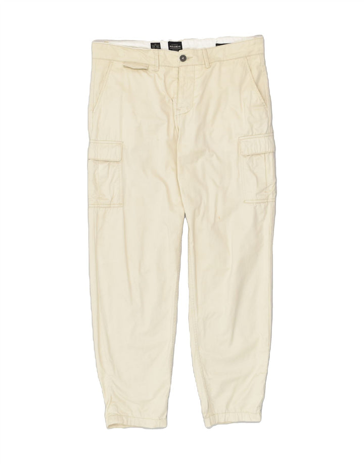 PULL & BEAR Womens Stretch Slim Cargo Trousers W32 L30 Beige Cotton | Vintage Pull & Bear | Thrift | Second-Hand Pull & Bear | Used Clothing | Messina Hembry 