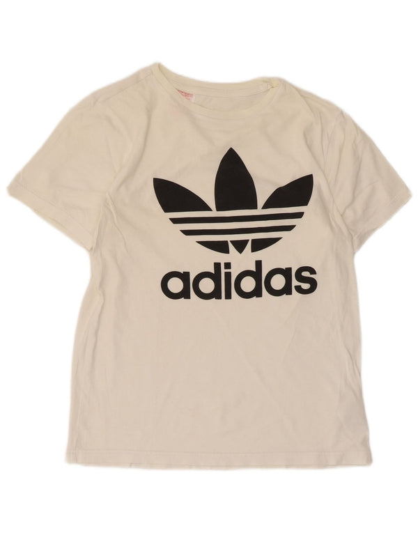 Adidas T-Shirt Graphique Garçon 13-14 ans Blanc Coton