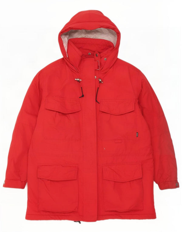 L.L.Bean Veste coupe-vent surdimensionnée à capuche pour femme Petite Taille UK 10 Petit Rouge