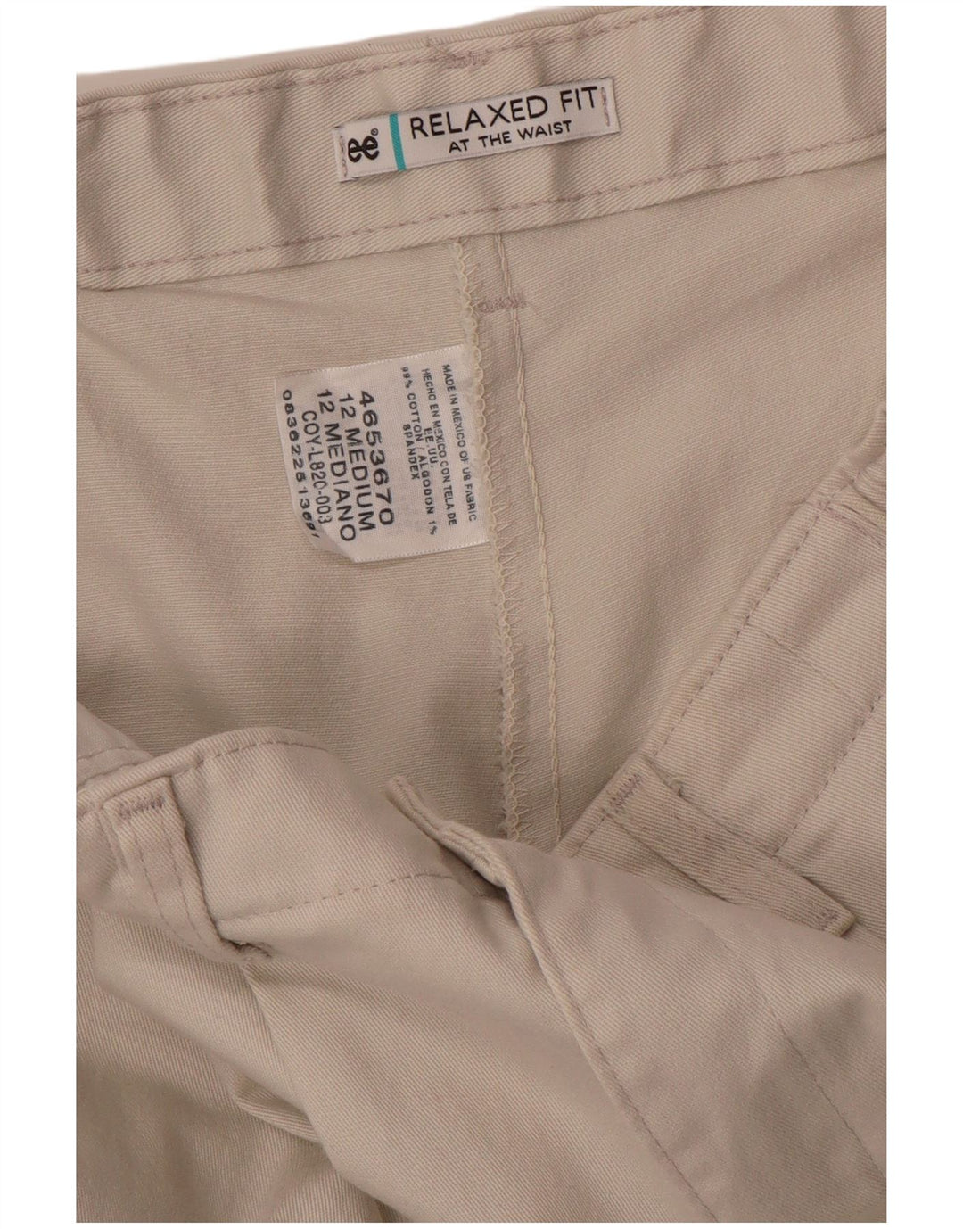 Lee Pantalon décontracté fuselé pour femme US 12 Large W32 L32 Coton beige