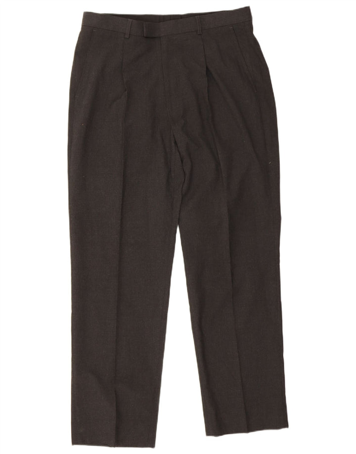 Marks & Spencer Pantalon de costume pour homme W34 L31 Gris Polyester
