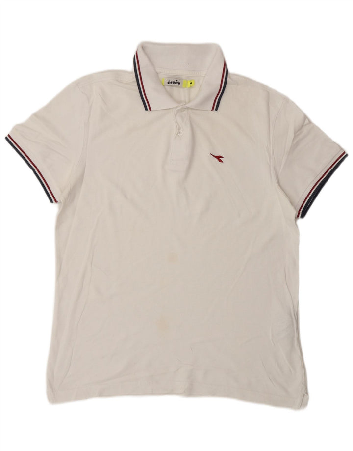 DIADORA Polo Homme Blanc Moyen Coton