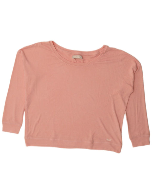 Abercrombie & Fitch Haut chemisier surdimensionné pour femme UK 16 Grande viscose rose
