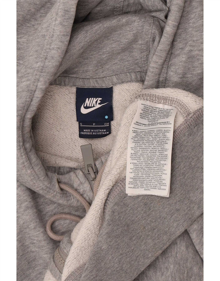 Nike Pull à capuche zippé pour homme Petit coton moucheté gris