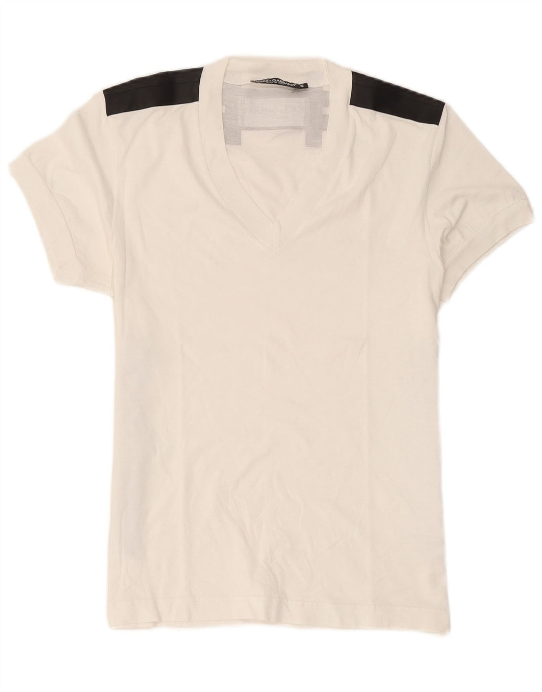 Dolce & Gabbana Femme T-Shirt Graphique Top IT 44 Blanc Moyen Colourblock