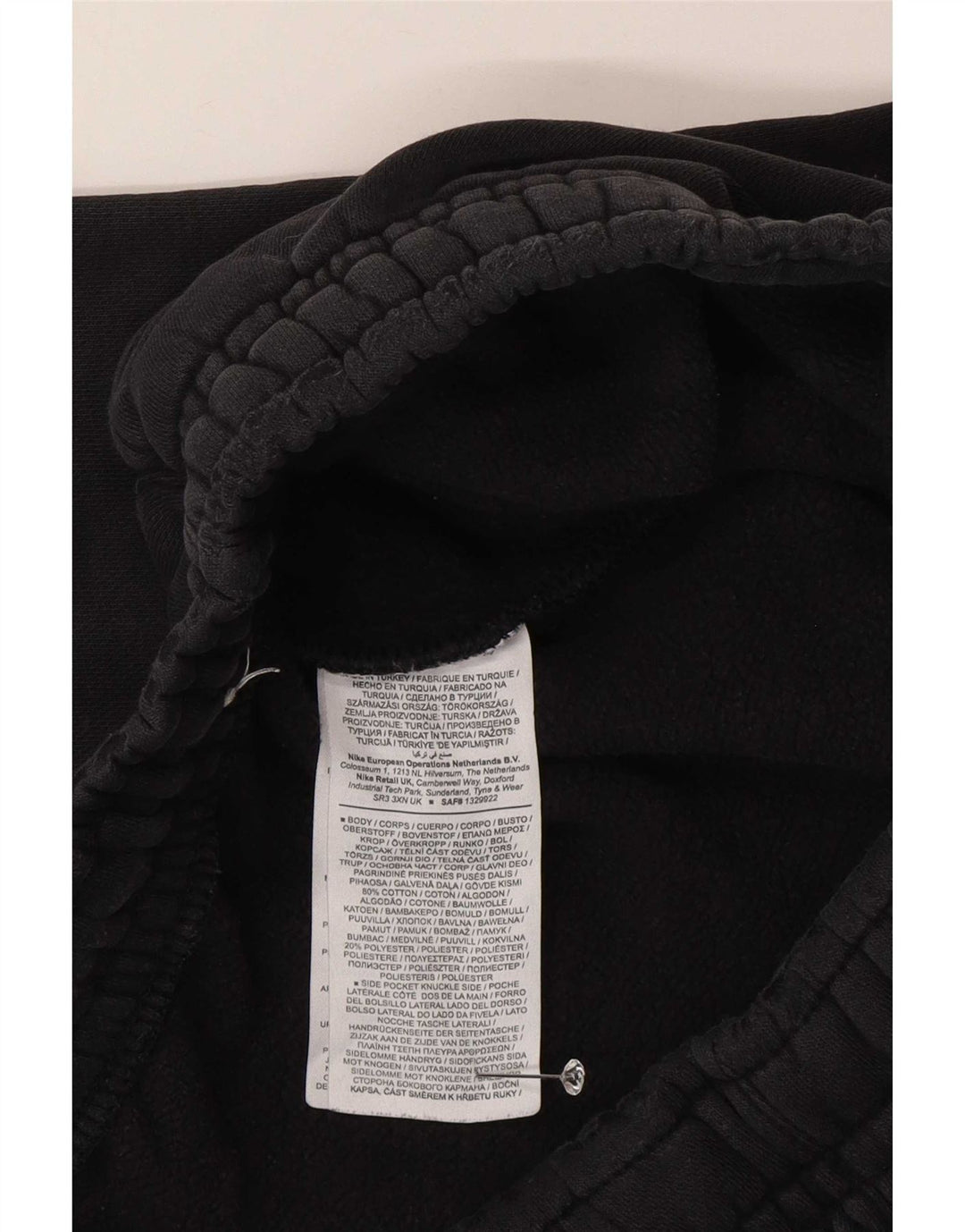 Nike Pantalon de survêtement cargo graphique pour femme UK 14 Noir moyen