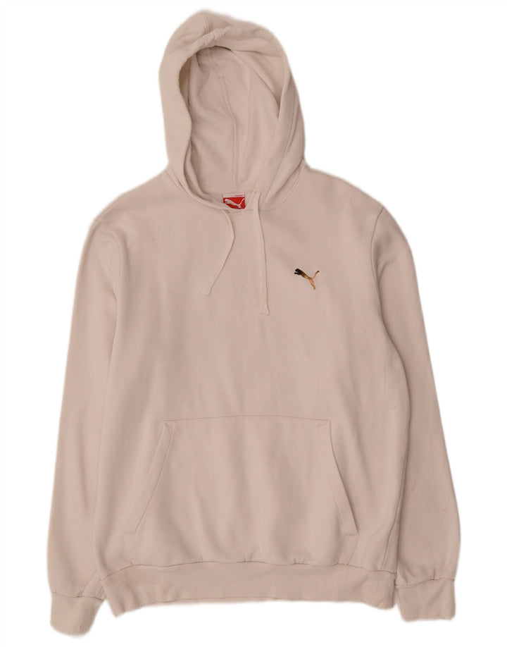 PUMA Sweat à capuche pour homme en coton blanc moyen