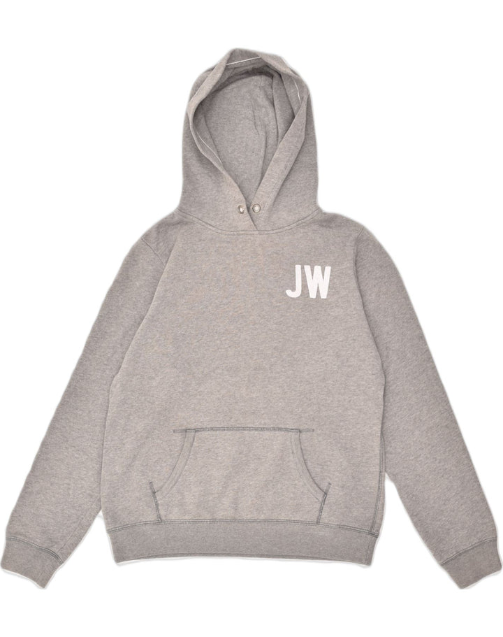 JACK WILLS Womens Graphic Hoodie Jumper UK 14 Large Grey Cotton | Vintage Jack Wills | Thrift | Second-Hand Jack Wills | Used Clothing | Messina Hembry 