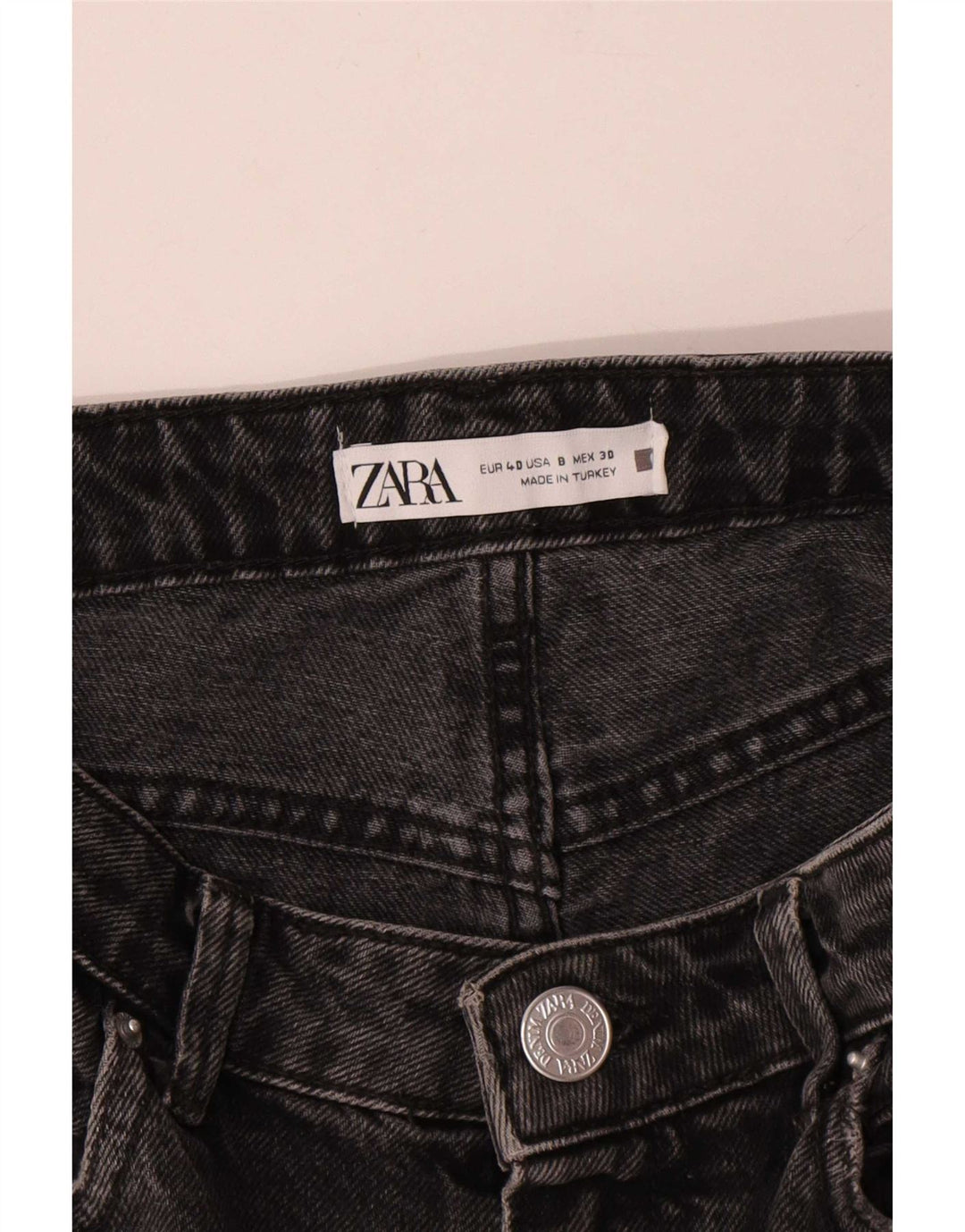 Zara Short en jean pour femme EU 40 Medium W30 Noir