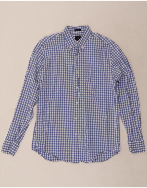J. Crew Chemise classique pour homme en coton vichy bleu moyen