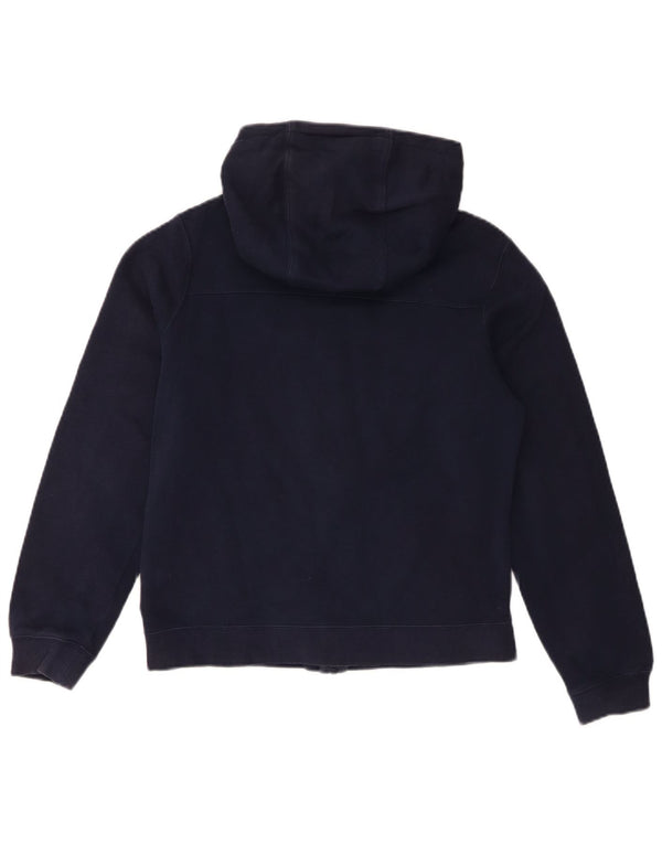 Nike Boys Zip Hoodie Sweater 12-13 Years Large Navy Blue Colourblock Cotton