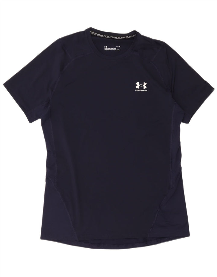 Under Armour Heat Gear T-Shirt Haut Homme Bleu Marine Polyester