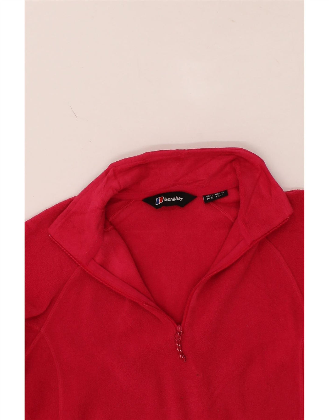 BERGHAUS Womens Zip Neck Fleece Jumper UK 12 Medium Pink Polyester Vintage Berghaus and Second-Hand Berghaus from Messina Hembry 