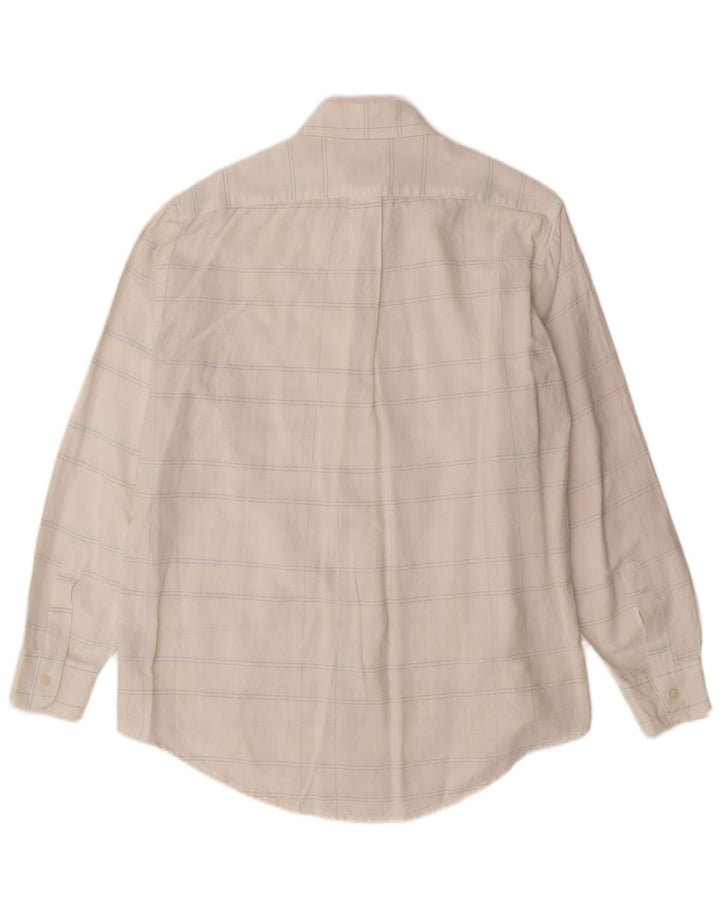 Trussardi Chemise À Carreaux En Coton À Carreaux Blanc Cassé Moyen