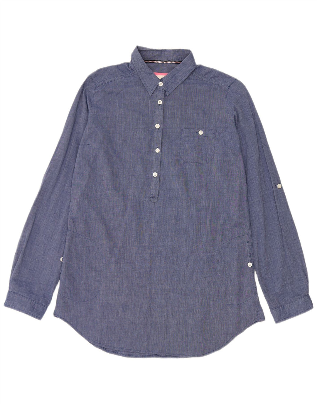 Brugi Chemise pull longue pour femme UK 16 Large Bleu Coton