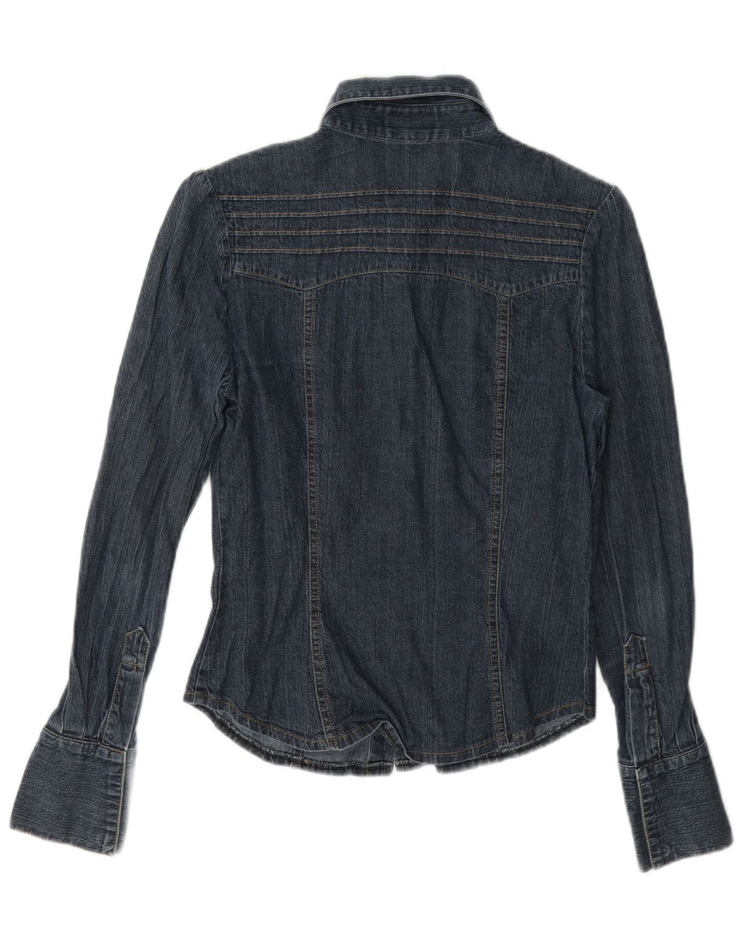 Oasis Chemise en jean pour femme UK 8 Small Bleu marine Coton