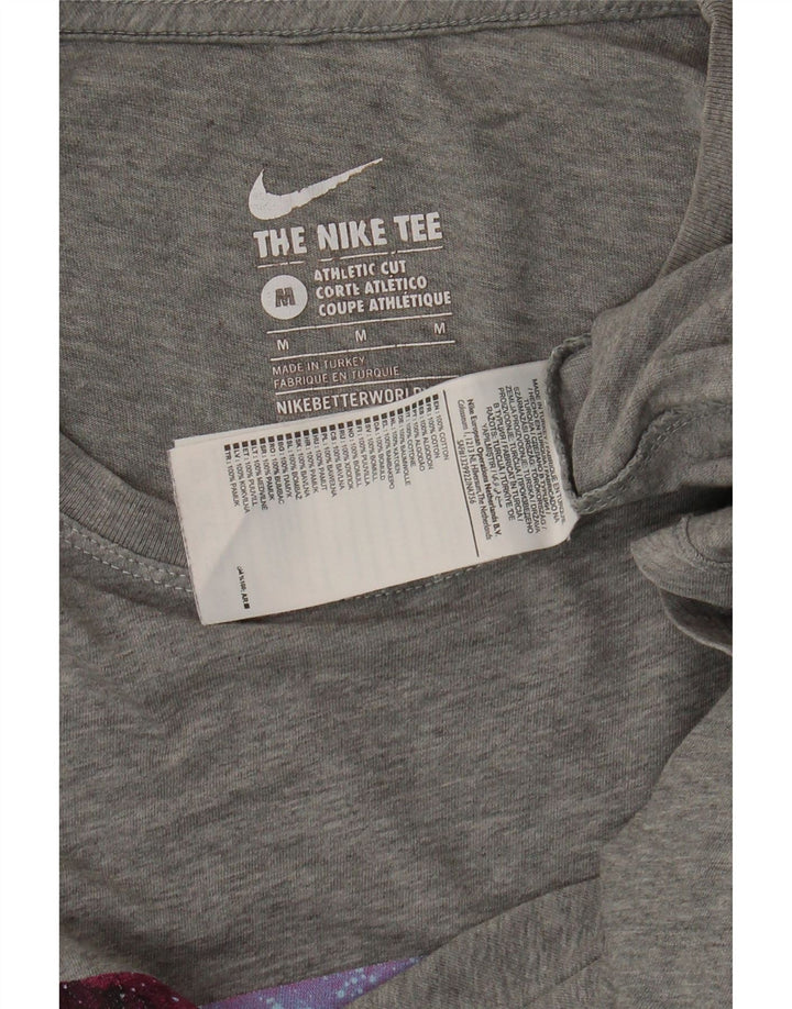 NIKE Womens Graphic T-Shirt Top UK 12 Medium Grey Cotton Vintage Nike and Second-Hand Nike from Messina Hembry 