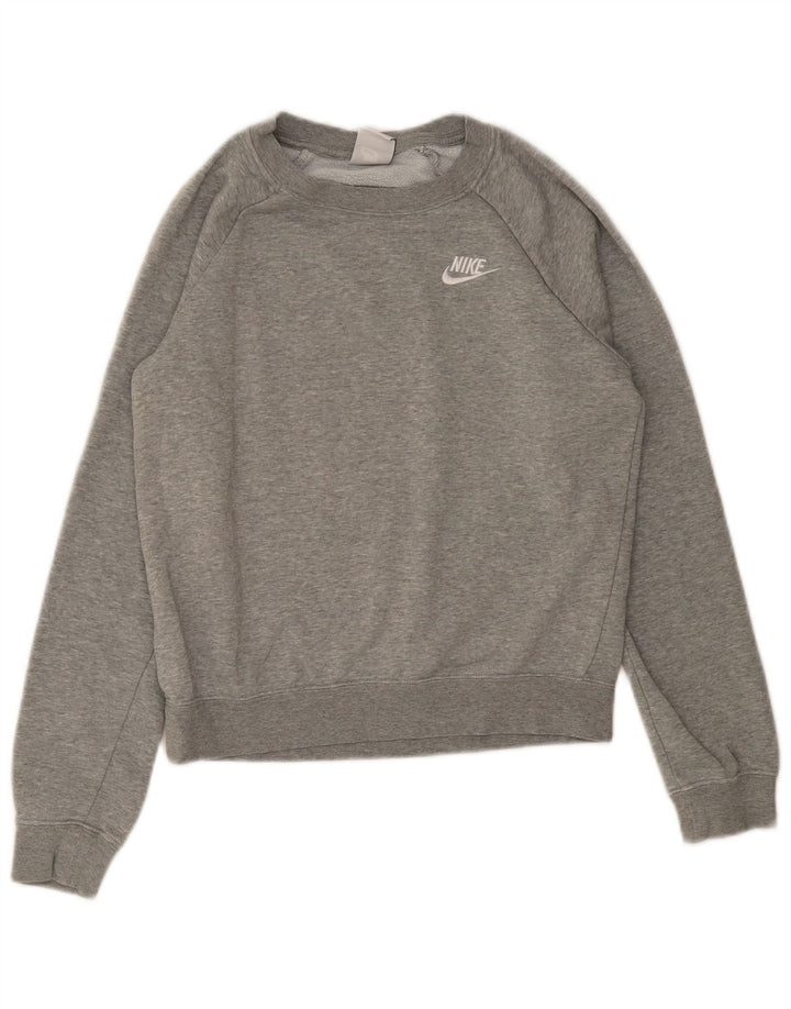 Nike Sweat-shirt pour femme UK 6 XS Gris Coton