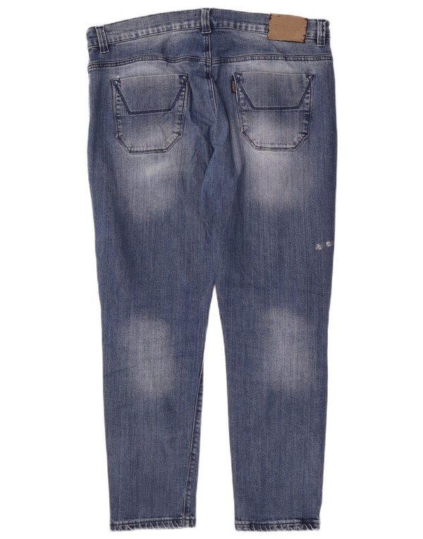 Jeckerson Jean Slim Homme IT 52 XL W36 L29 Bleu Coton