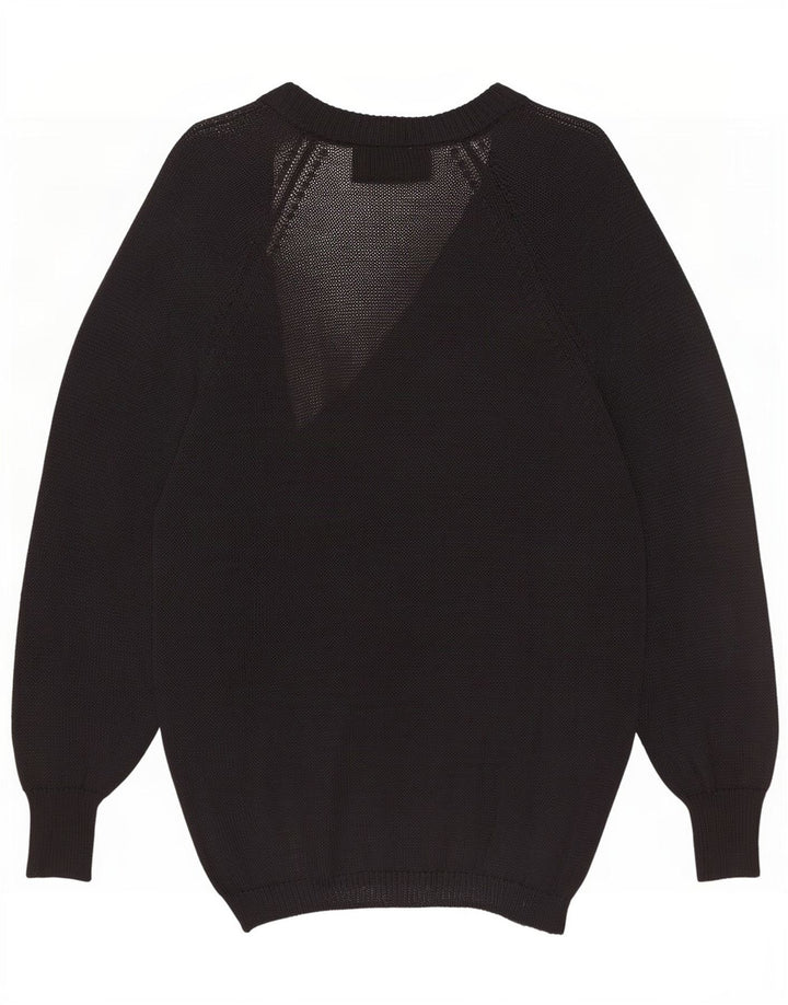 Gianfrediani Pull cardigan long pour femme UK 14 Viscose noir moyen