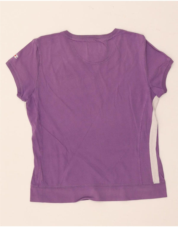 CHAMPION T-shirt graphique Heritage Classics pour femme UK 12 Violet moyen