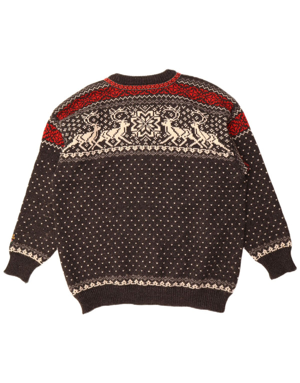 Dale of Norway Cardigan pour femme UK 20 2XL Gris Fair Isle Laine