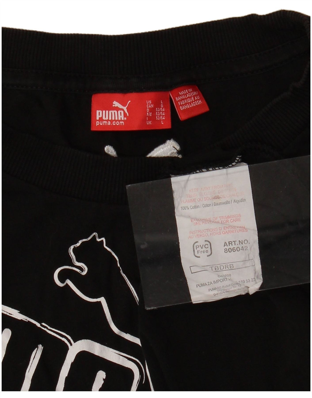 PUMA Débardeur graphique pour hommes, grand, noir, coton