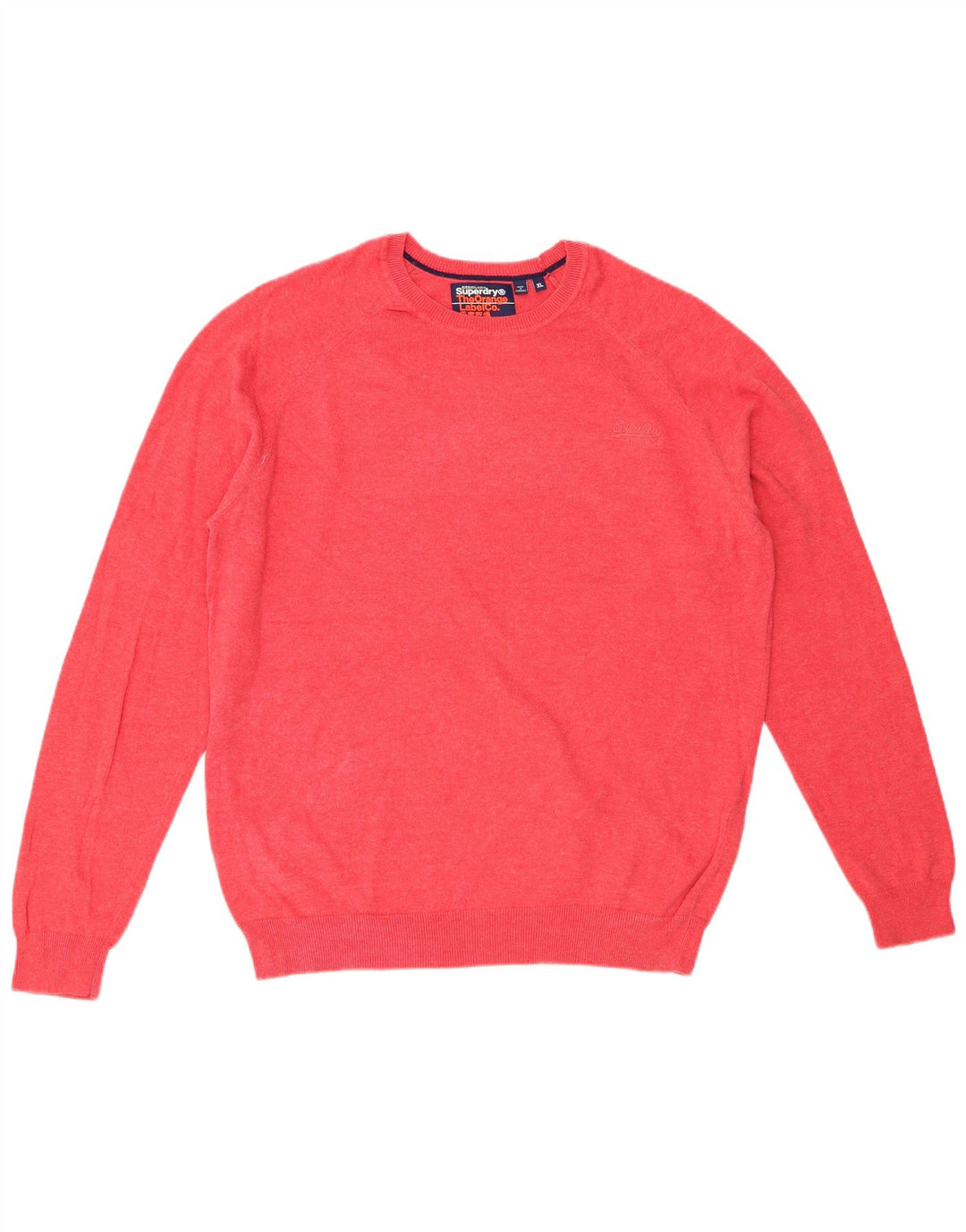 SUPERDRY Pull col rond homme XL Rouge Coton