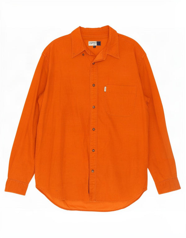 Esprit Chemise En Velours Côtelé Large Orange Homme