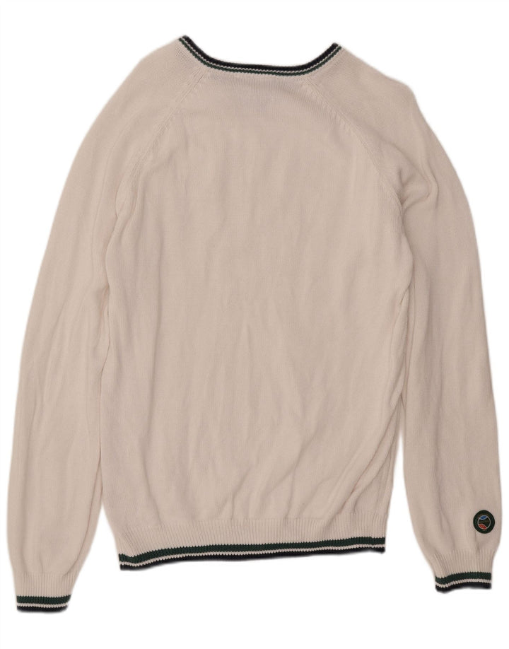 Sergio Tacchini Pull Col V Homme XL Coton Blanc