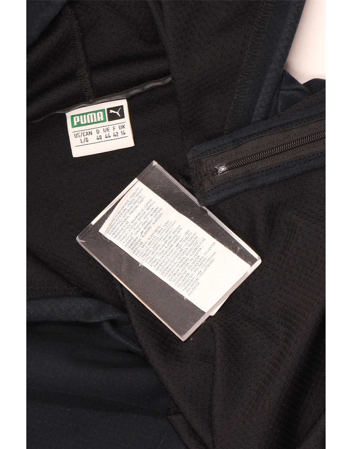 Puma Pull à capuche graphique pour femme UK 14 Large Noir Polyester